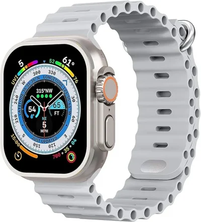 T800 Apple Smart Watch White Stripe